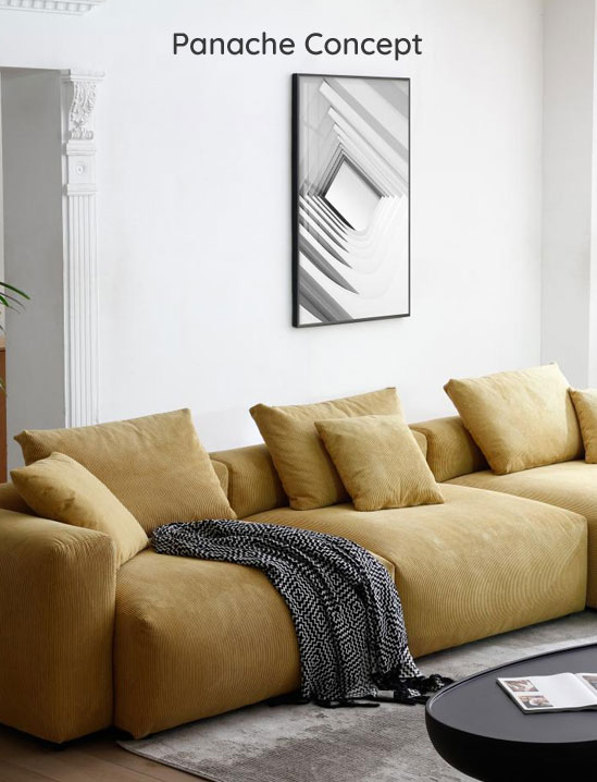 Mod furniture modular sofa with feather inside